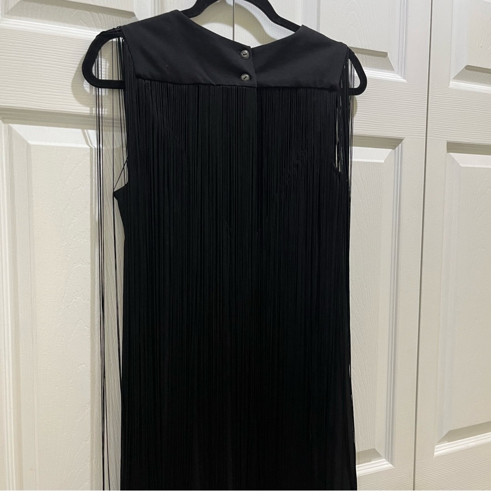 Forever 21 Fringe Black Dress Small - Picture 5 of 5